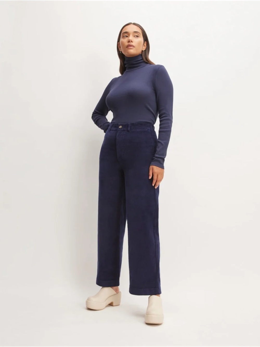 Everlane THE CORDUROY WIDE-LEG PANT navy